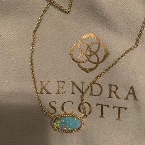 Kendra Scott blue opal Elisa necklace